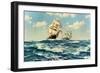 The China Tea Run, Clippers 'Ariel' and 'Taeping', c.1993-James Brereton-Framed Giclee Print