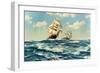 The China Tea Run, Clippers 'Ariel' and 'Taeping', c.1993-James Brereton-Framed Giclee Print