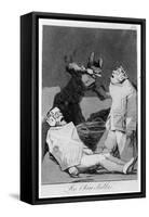 The Chinchillas, Plate 50 of 'Los Caprichos', 1799 (Etching and Aquatint)-Francisco de Goya-Framed Stretched Canvas