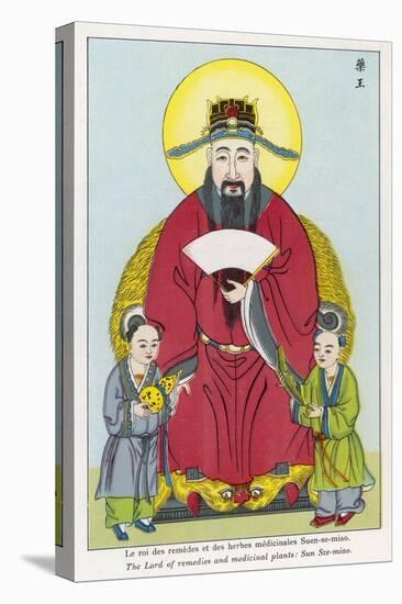 The Chinese Deity Sun Sze-Miao Lord of Medicinal Plants-null-Stretched Canvas