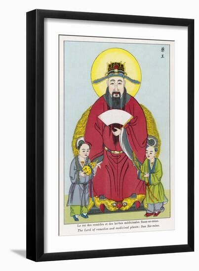 The Chinese Deity Sun Sze-Miao Lord of Medicinal Plants-null-Framed Art Print