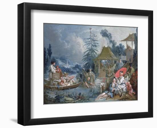 The Chinese Fishermen, circa 1742-Francois Boucher-Framed Giclee Print