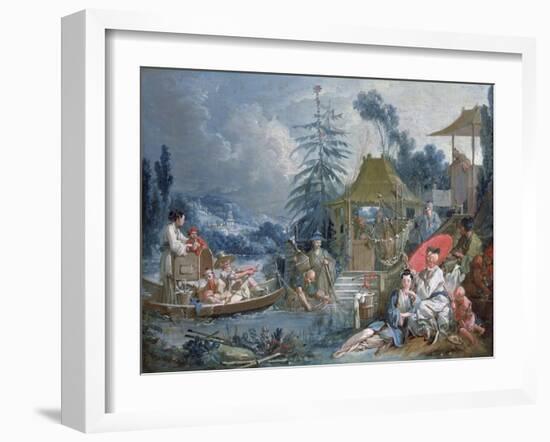 The Chinese Fishermen, circa 1742-Francois Boucher-Framed Giclee Print