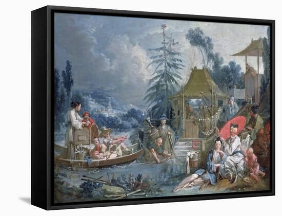 The Chinese Fishermen, circa 1742-Francois Boucher-Framed Stretched Canvas