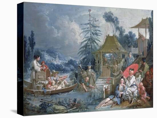 The Chinese Fishermen, circa 1742-Francois Boucher-Stretched Canvas