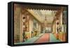 The Chinese Gallery, from Views of the Royal Pavilion, Brighton by John Nash-null-Framed Stretched Canvas