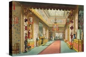 The Chinese Gallery, from Views of the Royal Pavilion, Brighton by John Nash-null-Stretched Canvas