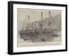 The Chinese Ironclad Battle-Ship Chen-Yuen Undergoing Repairs at Port Arthur-William Heysham Overend-Framed Giclee Print