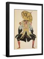 The Chinese Mandarin, Costume Design for 'Sleeping Beauty', 1921 (Pencil, W/C and Gouache)-Leon Bakst-Framed Giclee Print