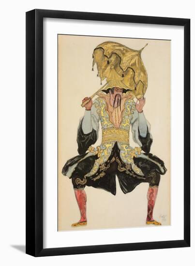 The Chinese Mandarin, Costume Design for 'Sleeping Beauty', 1921 (Pencil, W/C and Gouache)-Leon Bakst-Framed Giclee Print