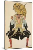 The Chinese Mandarin, Costume Design for 'Sleeping Beauty', 1921 (Pencil, W/C and Gouache)-Leon Bakst-Mounted Giclee Print
