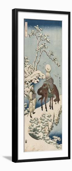 The Chinese Poet Su Dongpo, from the series 'A Mirror of Chinese and Japanese Verses'. 1833-34-Katsushika Hokusai-Framed Premium Giclee Print