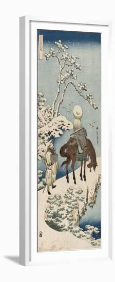 The Chinese Poet Su Dongpo, from the series 'A Mirror of Chinese and Japanese Verses'. 1833-34-Katsushika Hokusai-Framed Premium Giclee Print