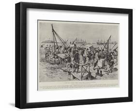 The Chinese Question, Germans Landing Stores at Tsingtan for Kiao-Chau-Melton Prior-Framed Premium Giclee Print