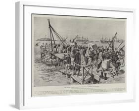 The Chinese Question, Germans Landing Stores at Tsingtan for Kiao-Chau-Melton Prior-Framed Giclee Print