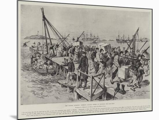 The Chinese Question, Germans Landing Stores at Tsingtan for Kiao-Chau-Melton Prior-Mounted Giclee Print