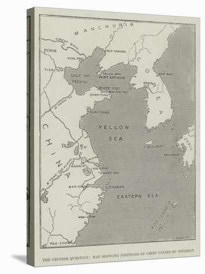 The Chinese Question, Map Showing Positions of Chief Points of Interest-Thomas Sulman-Stretched Canvas