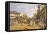 The Chitpore Road, from 'India Ancient and Modern', 1867 (Colour Litho)-William 'Crimea' Simpson-Framed Stretched Canvas