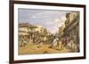 The Chitpore Road, from 'India Ancient and Modern', 1867 (Colour Litho)-William 'Crimea' Simpson-Framed Premium Giclee Print