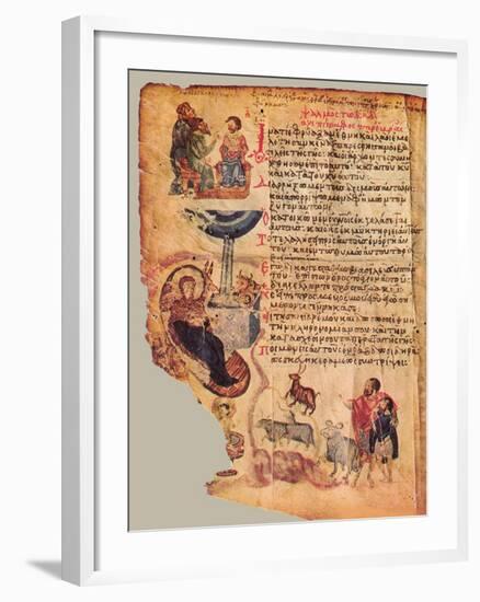 The Chludov Psalter. Psalm 2, ca 850-null-Framed Giclee Print