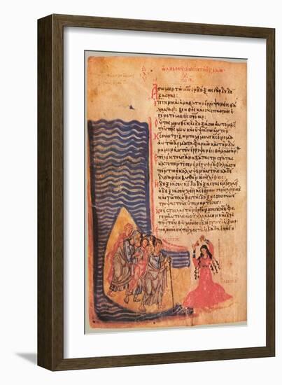 The Chludov Psalter. The Song Of Moses and Miriam, ca 850-null-Framed Giclee Print