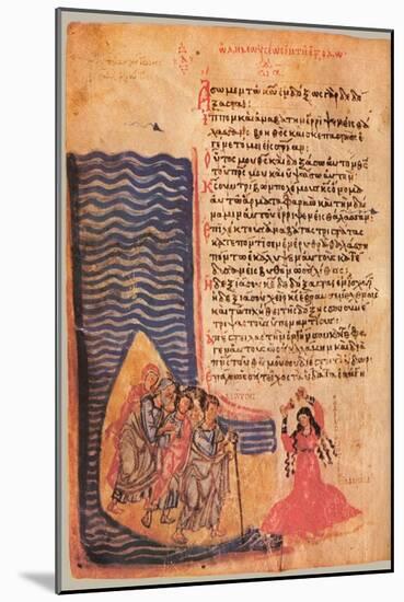 The Chludov Psalter. The Song Of Moses and Miriam, ca 850-null-Mounted Giclee Print