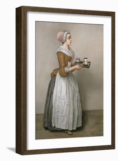 The Chocolate Girl-Jean-Etienne Liotard-Framed Giclee Print