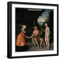 The Choice of Heracles (From the Labours of Hercule)-Lucas Cranach the Elder-Framed Giclee Print