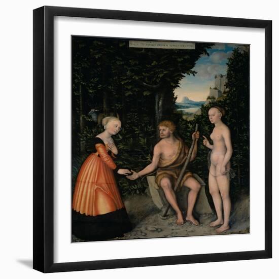 The Choice of Heracles (From the Labours of Hercule)-Lucas Cranach the Elder-Framed Giclee Print