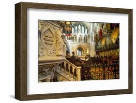 The Choir and Banners, St. Patrick's Cathedral, Dublin, County Dublin, Eire (Ireland)-Bruno Barbier-Framed Photographic Print
