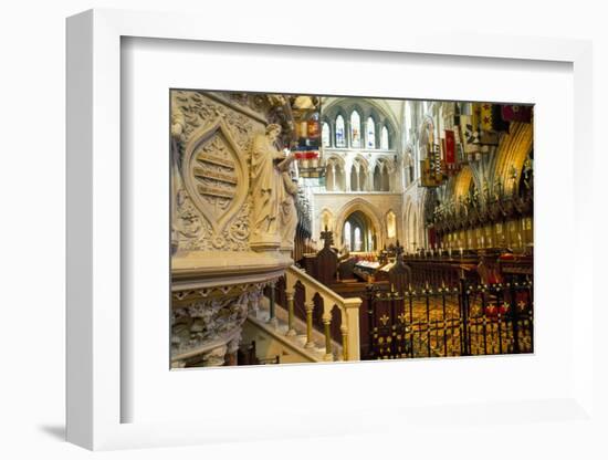 The Choir and Banners, St. Patrick's Cathedral, Dublin, County Dublin, Eire (Ireland)-Bruno Barbier-Framed Photographic Print