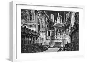 The Choir and Reredos, St Paul's Cathedral, 1908-1909-WS Campbell-Framed Giclee Print