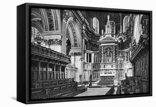 The Choir and Reredos, St Paul's Cathedral, 1908-1909-WS Campbell-Framed Stretched Canvas