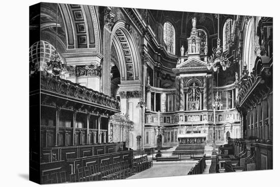 The Choir and Reredos, St Paul's Cathedral, 1908-1909-WS Campbell-Stretched Canvas