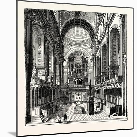 The Choir of St. Paul's before the Removal of the Screen London-null-Mounted Giclee Print