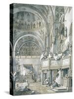 The Choir Singing in St. Mark's Basilica, Venice, 1766-Canaletto-Stretched Canvas