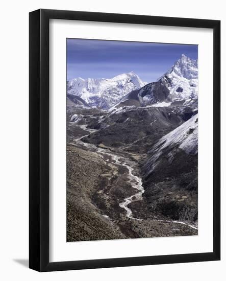 The Chola Valley in Sagarmatha National Park, UNESCO World Heritage Site, Himalayas, Nepal, Asia-John Woodworth-Framed Photographic Print