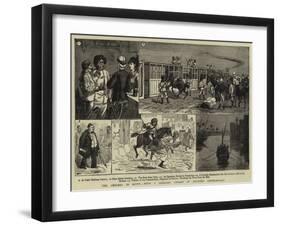 The Cholera in Egypt, with a Sanitary Cordon of Mounted Constabulary-null-Framed Giclee Print