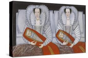 The Cholmondeley Ladies-British School 17th century-Stretched Canvas