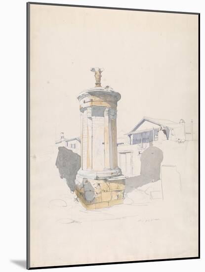 The Choregic Monument of Lysikrates, Athens, 1846-Thomas Hartley Cromek-Mounted Giclee Print