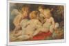 The Christ Child, St.John and Angels-Peter Paul Rubens-Mounted Collectable Print
