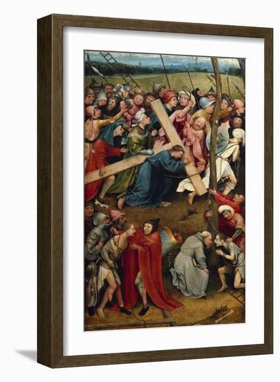 The Christ holding his Cross, The way to Calvary, 1490-Hieronymus Bosch-Framed Giclee Print