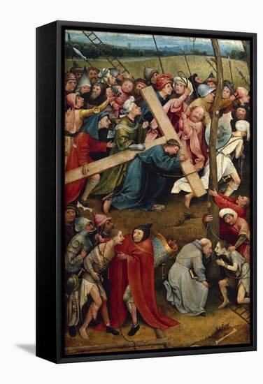 The Christ holding his Cross, The way to Calvary, 1490-Hieronymus Bosch-Framed Stretched Canvas