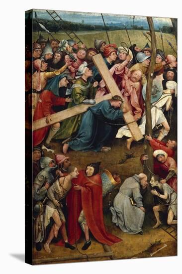 The Christ holding his Cross, The way to Calvary, 1490-Hieronymus Bosch-Stretched Canvas