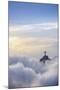 The Christ Statue (Cristo Redentor) on the summit of Corcovado mountain in a sea of clouds-Alex Robinson-Mounted Photographic Print