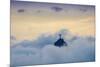 The Christ Statue (Cristo Redentor) on the summit of Corcovado mountain in a sea of clouds-Alex Robinson-Mounted Photographic Print