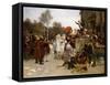 The Christening. 1863-Emile Antoine Bayard-Framed Stretched Canvas