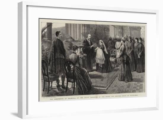 The Christening at Balmoral of the Infant Daughter of the Prince and Princess Henry of Battenberg-Robert Pritchett-Framed Giclee Print