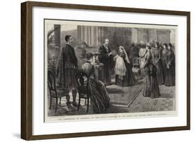 The Christening at Balmoral of the Infant Daughter of the Prince and Princess Henry of Battenberg-Robert Pritchett-Framed Giclee Print