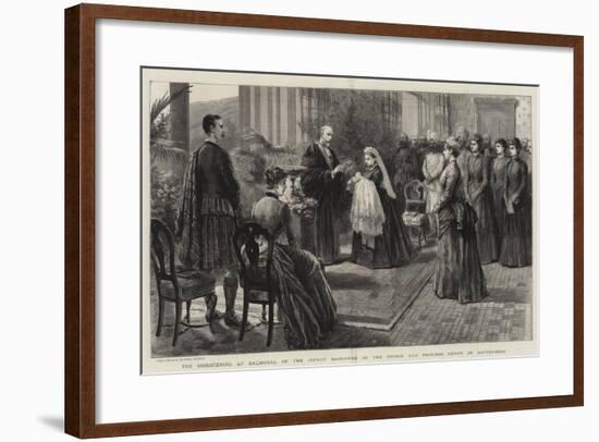 The Christening at Balmoral of the Infant Daughter of the Prince and Princess Henry of Battenberg-Robert Pritchett-Framed Giclee Print